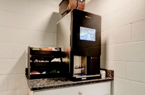 One of two 24-hour coffee machines in the Inn Building.