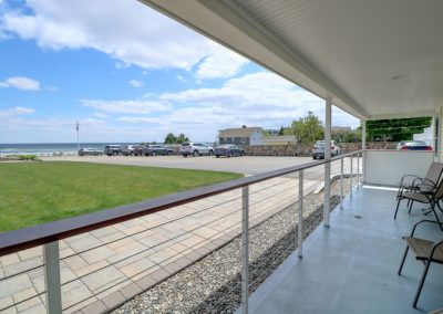 Designated outdoor seating area.