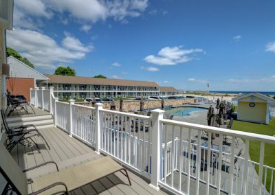 Broad view from ocean side private deck.