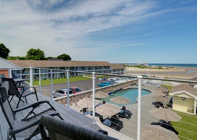 View of the Sea Chambers property from the large balcony.