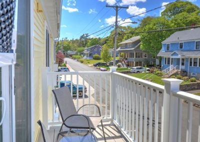 Outdoor seating on private balcony.