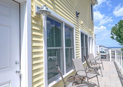 Designated outdoor seating for Rooms 78 and 77.